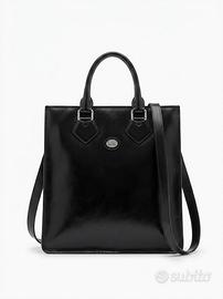 Borsa The Bridge in Vera Pelle Nera con Tracolla