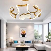 lampadario dorato Bella a LED sospensione 