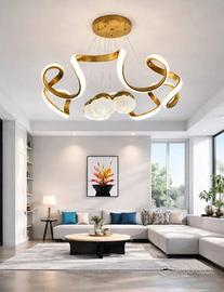 lampadario dorato Bella a LED sospensione 