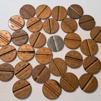 Lotto gettoni telefonici, con vecchio gettone in z