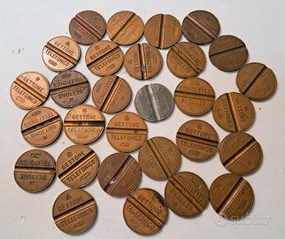 Lotto gettoni telefonici, con vecchio gettone in z