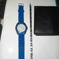 tris OROLGIO BRACCIALE PORTAFOGLIO 