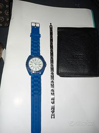 tris OROLGIO BRACCIALE PORTAFOGLIO 