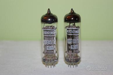 Coppia QQE03/12 ( 6360 ) RADIOTRON Nuove N.O.S