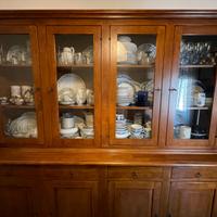 Cristalleria credenza in legno Toscana diamante