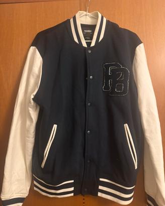 Giacca varsity Pull&Bear M blu  – stile college PB