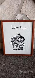 Love is .... quadro Vero Vintage anni 70 25x30 