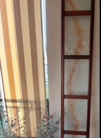 divisore in legno e vetro