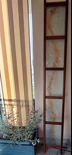 divisore in legno e vetro