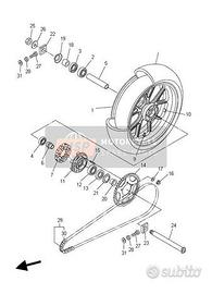 -Gomma parastrappi Yamaha R1 4B1253640000