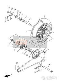 -Gomma parastrappi Yamaha R1 4B1253640000