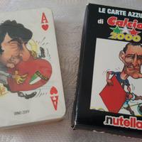 Carte da poker azzurre Calcio 2000 Sponsor Nutella