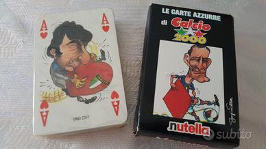 Carte da poker azzurre Calcio 2000 Sponsor Nutella