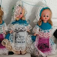 tris bamboline vestiti tipici 