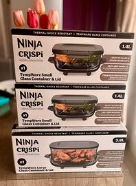 Set 3 Contenitori Vetro Ninja Crispi NUOVI.