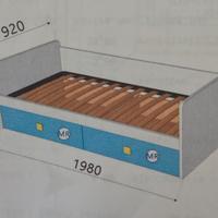 Letto singolo contenitore+ rete NUOVO