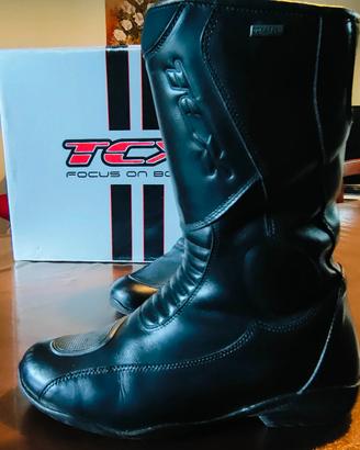 Stivali moto donna  pelle e Goretex