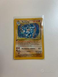 Pokemon Machamp set base prima edizione holo
