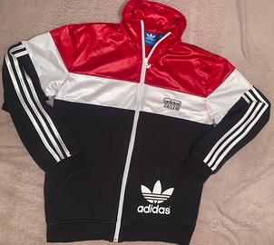 Felpa S adidas chile62 rossa bianca nero