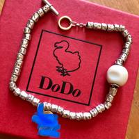 Bracciale Dodo granelli con pepita bianca