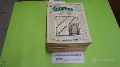 LA SETTIMANA ENIGMISTICA, anno 1986, parzialmente