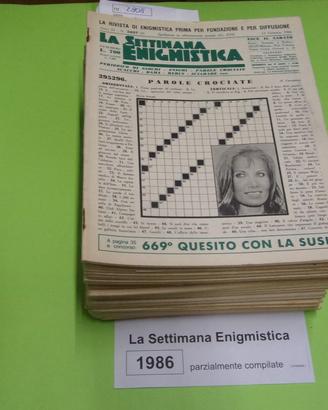 LA SETTIMANA ENIGMISTICA, anno 1986, parzialmente