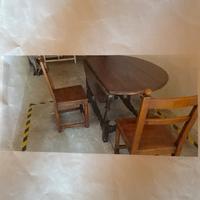 Tavolo Rotondo pieghevole in Legno