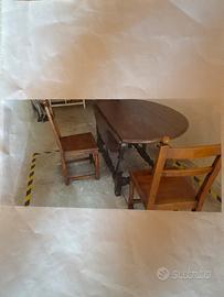 Tavolo Rotondo pieghevole in Legno