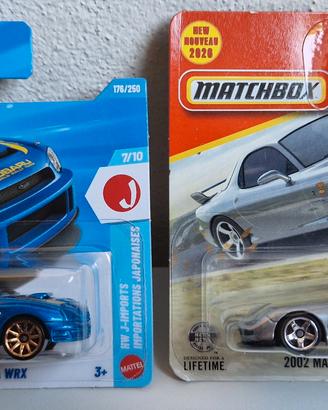 Hot Wheels Matchbox Subaru Impreza STi Mazda RX-7