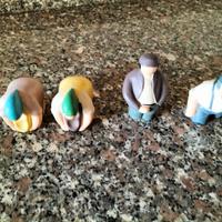 Statuine vintage in ceramica contadini