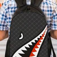 Zaino Shark Bocca Squalo borsa borsone Leggero