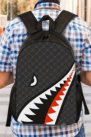Zaino Shark Bocca Squalo borsa borsone Leggero