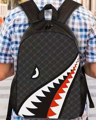 Zaino Shark Bocca Squalo borsa borsone Leggero