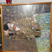 Dipinto Guastav Klimt , il bacio