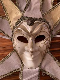 Maschera Veneziana Oro e Bianco