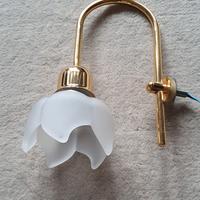 Lampada aplique vetro satinato nuova