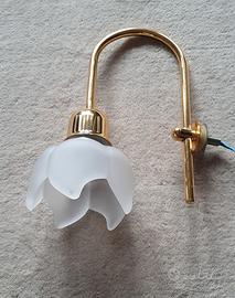 Lampada aplique vetro satinato nuova
