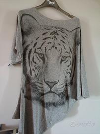 maglia lurex con stampa