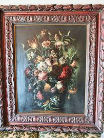 Quadro con soggetto floreale dell'800
