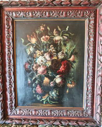 Quadro con soggetto floreale dell'800