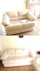 2 Divani di ecopelle color beige