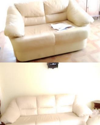 2 Divani di ecopelle color beige