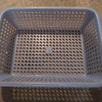 Cestino in plastica azzurro 44x34x11