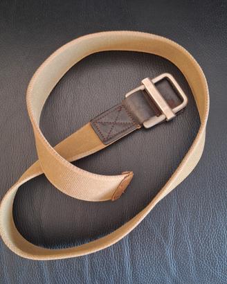 Cinta uomo in pelle e tessuto