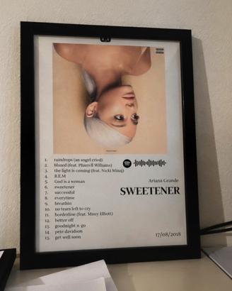 Quadro Album Ariana Grande Musica Pop Con Cornice