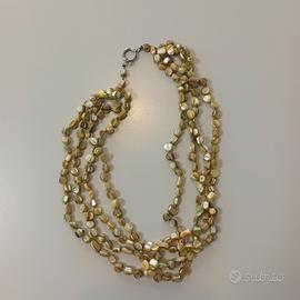 COLLANA DONNA VERDE MADREPERLA 4 FILI
