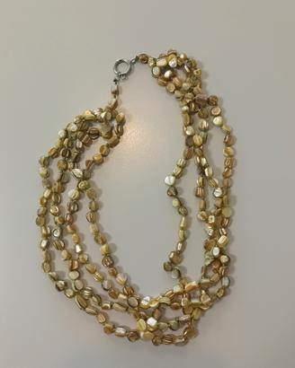 COLLANA DONNA VERDE MADREPERLA 4 FILI