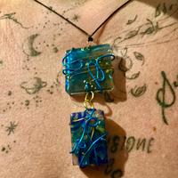 Collana artigianale fatta a mano da me, blu