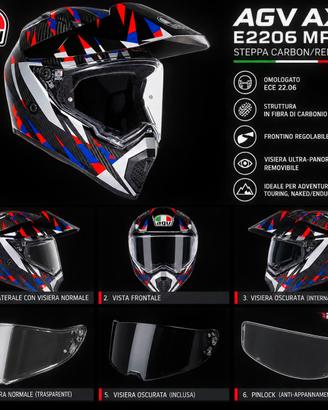 AGV AX9 E2206 MPLK Casco Adventure 