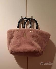 Borsa shopper Mia Bag in ecopelliccia rosa cipria